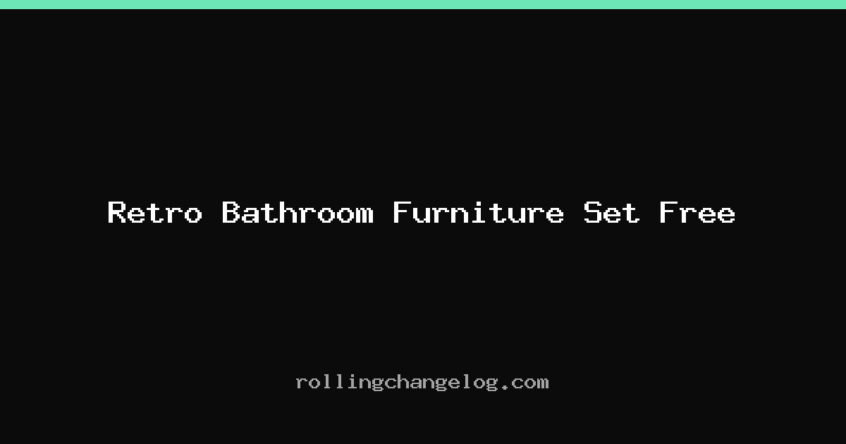 Retro Bathroom Furniture Set Free cover