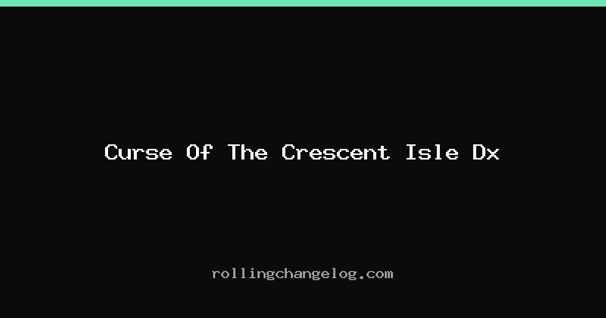 Curse Of The Crescent Isle Dx cover
