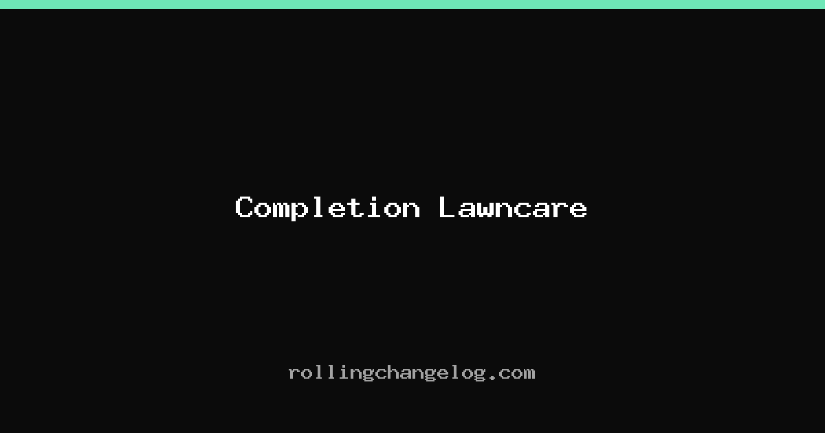 Completion Lawncare cover