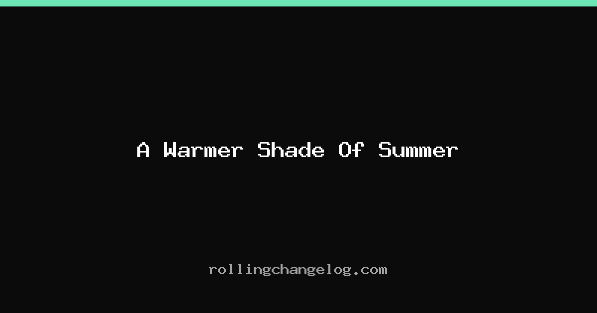 A Warmer Shade Of Summer cover