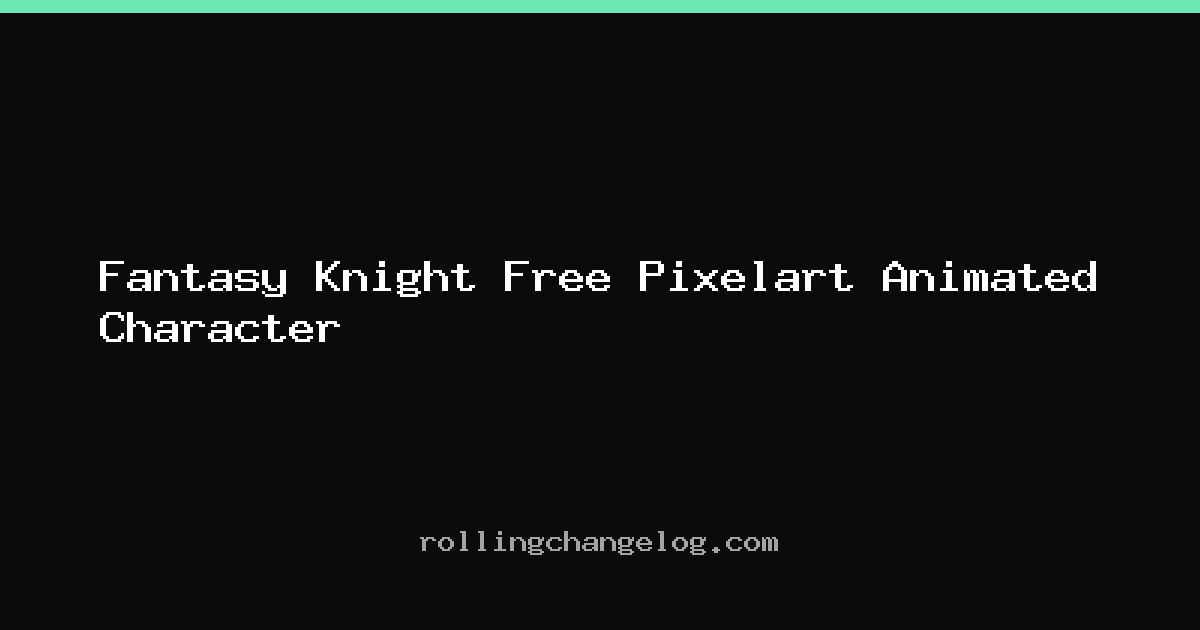 Fantasy Knight Free Pixelart Animated Character cover