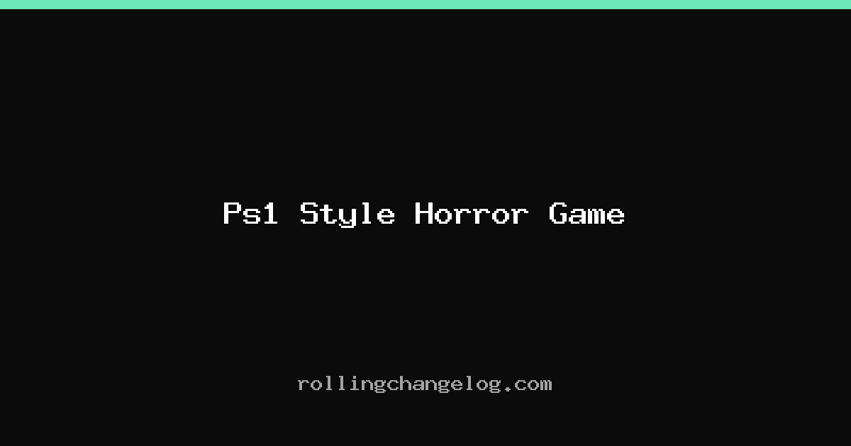 Ps1 Style Horror Game cover