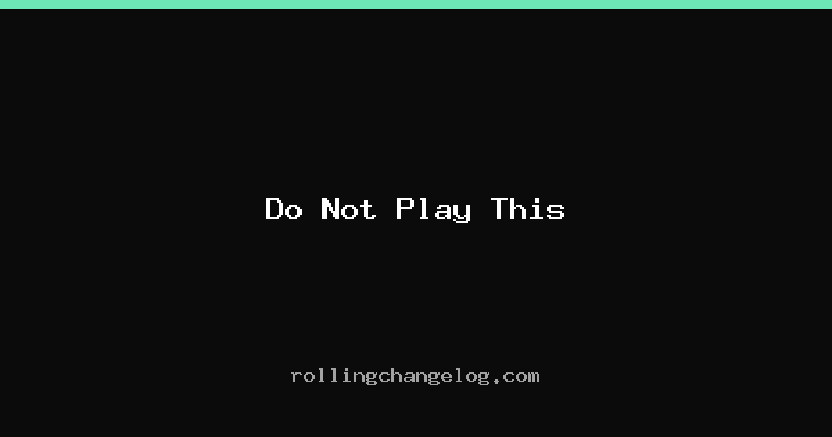 Do Not Play This cover