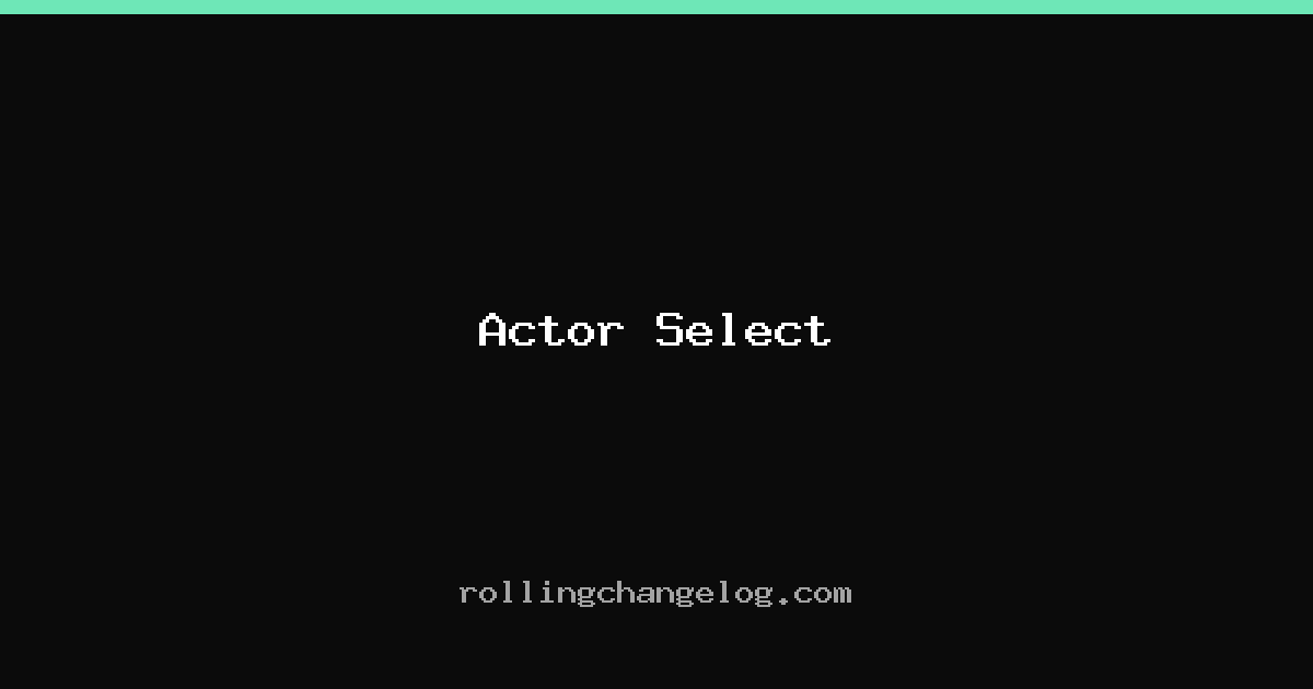 Actor Select cover