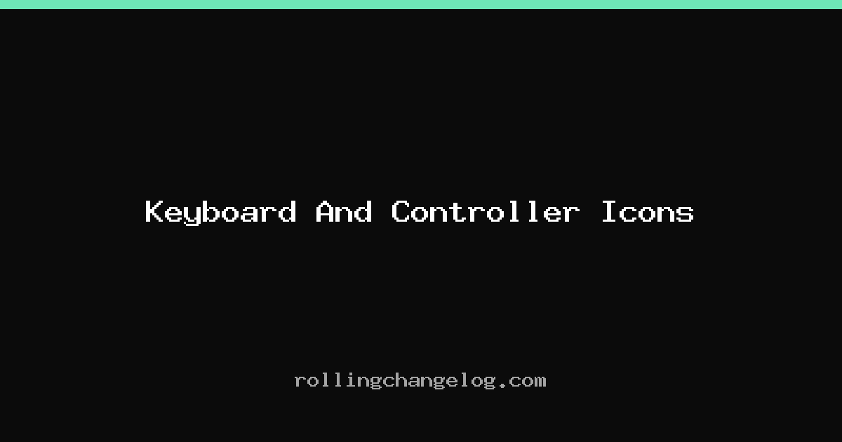 Keyboard And Controller Icons cover