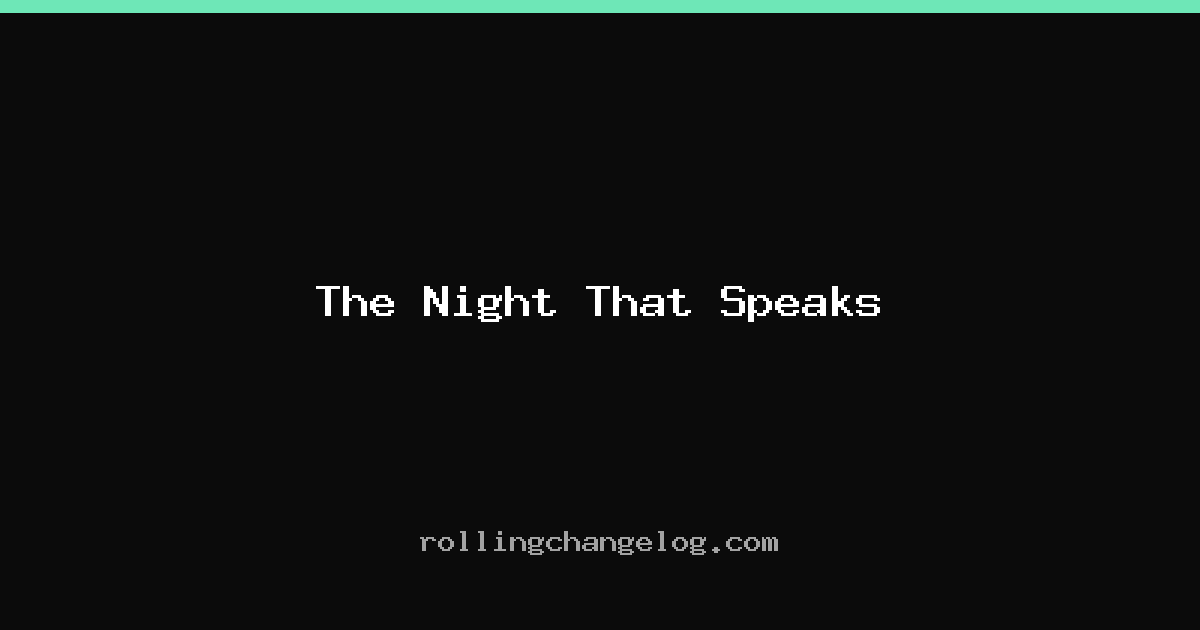 The Night That Speaks cover