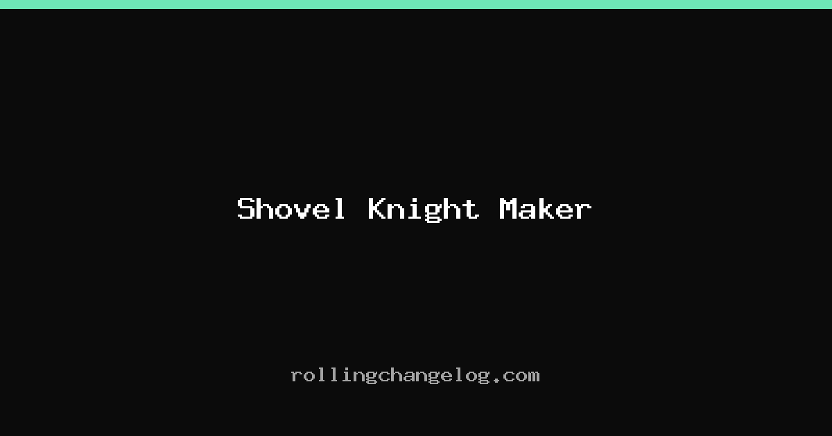 Shovel Knight Maker cover