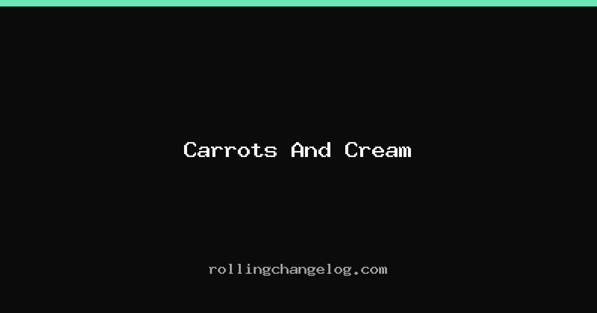 Carrots And Cream cover
