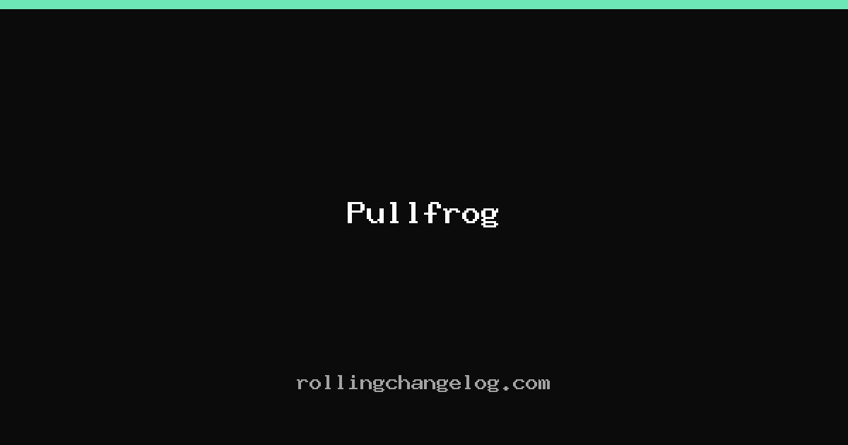 Pullfrog cover
