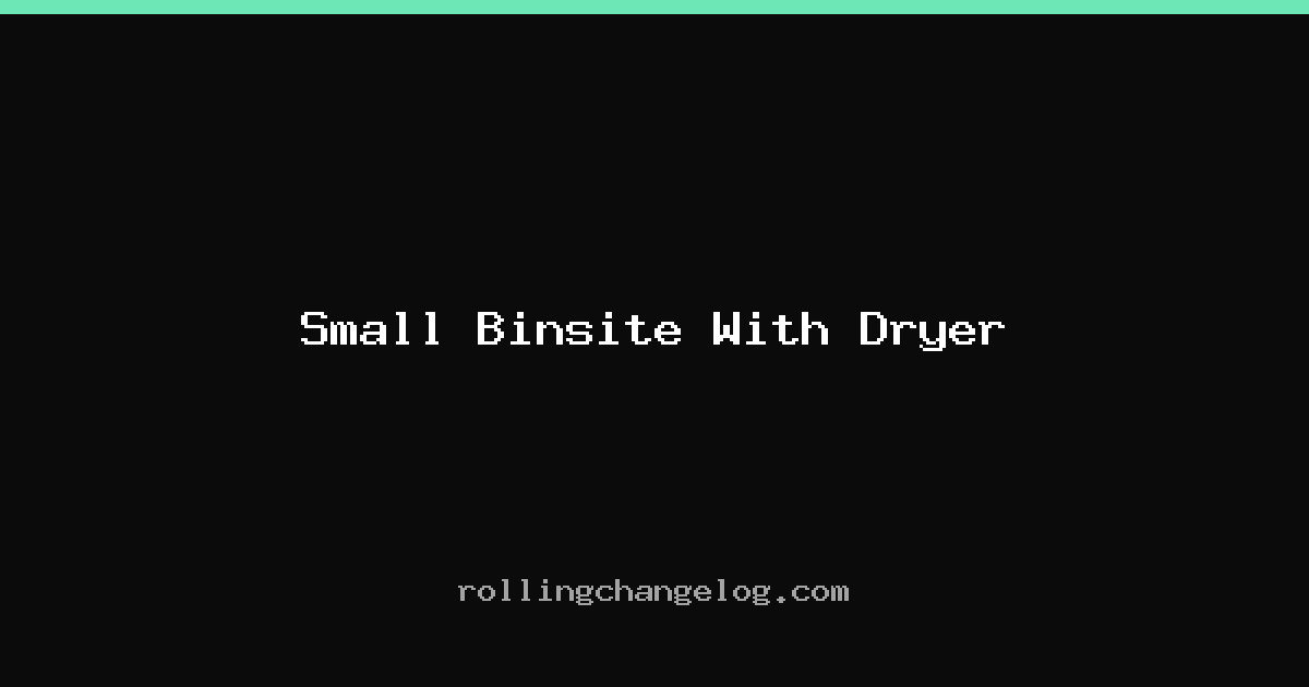Small Binsite With Dryer cover