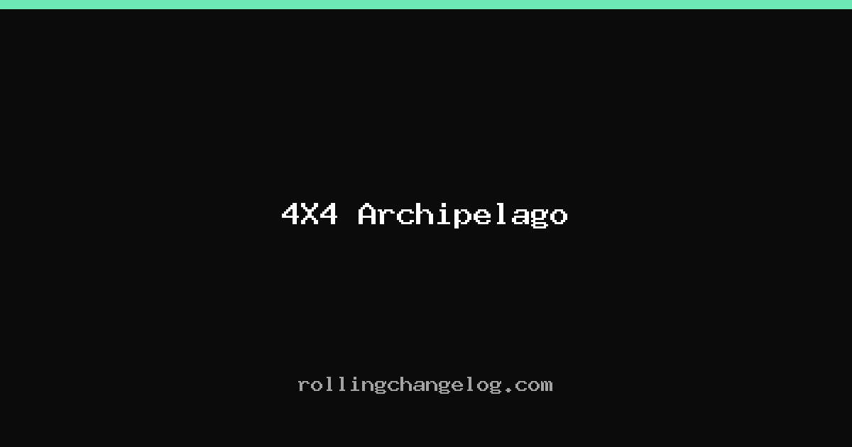 4X4 Archipelago cover