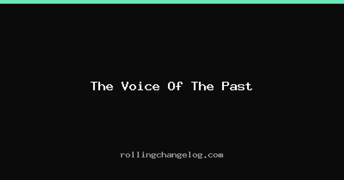 The Voice Of The Past cover
