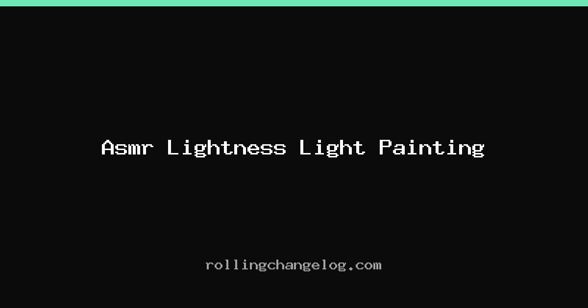 Asmr Lightness Light Painting cover