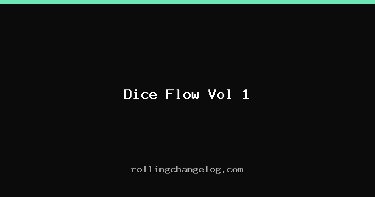 Dice Flow Vol 1 cover