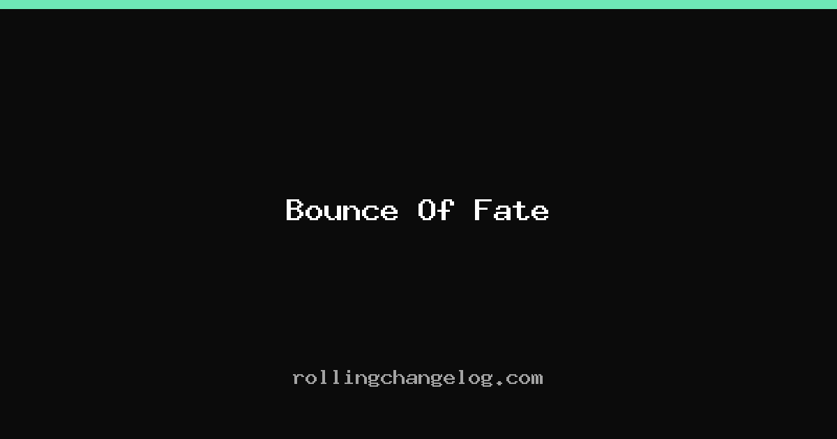 Bounce Of Fate cover