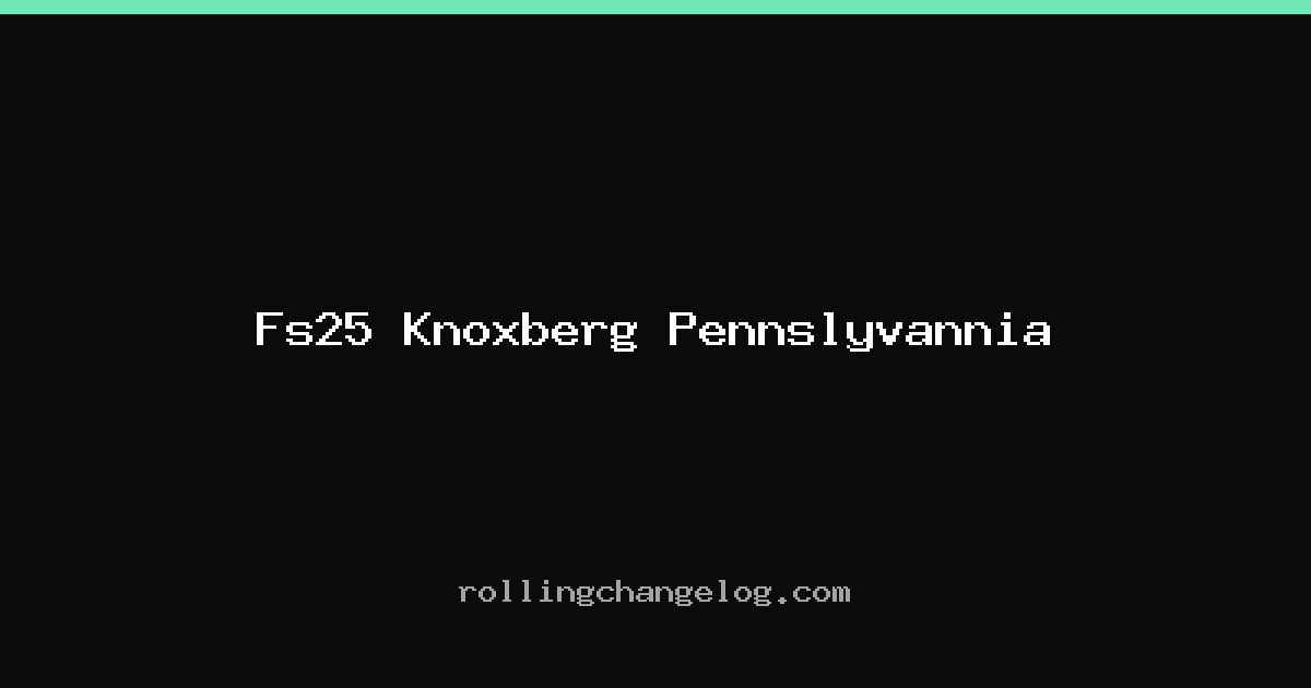 Fs25 Knoxberg Pennslyvannia cover