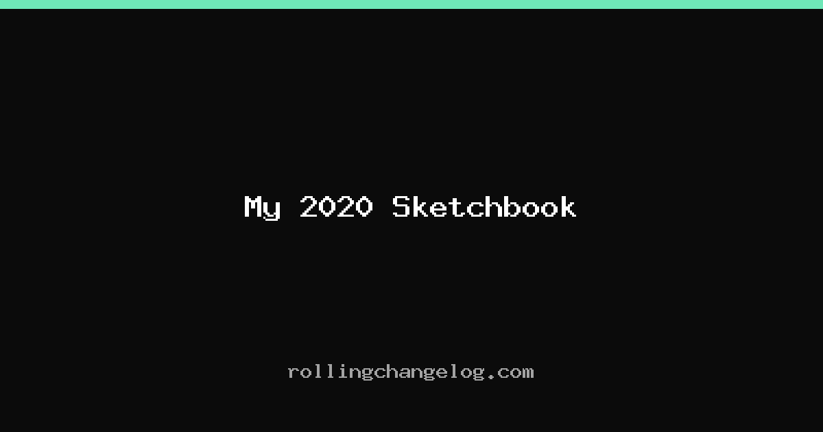 My 2020 Sketchbook cover