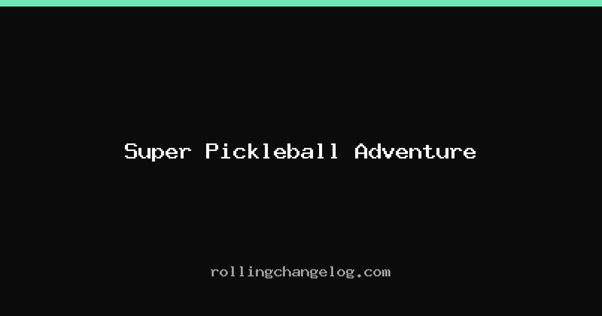 Super Pickleball Adventure cover