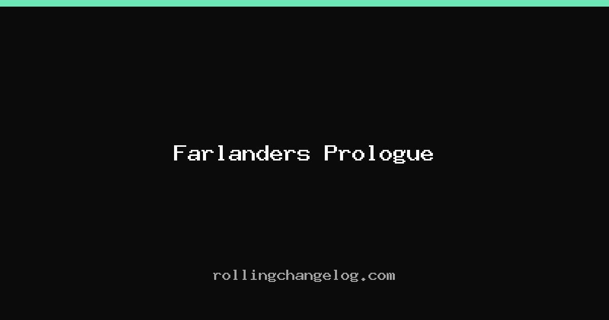 Farlanders Prologue cover