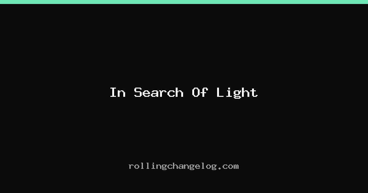 In Search Of Light cover