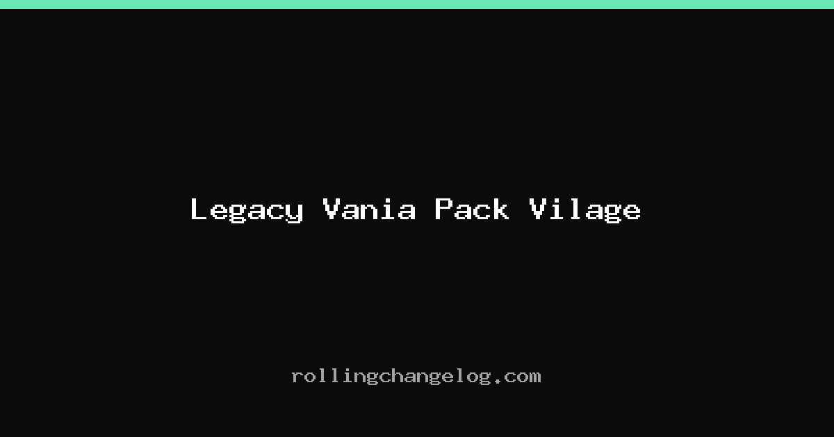 Legacy Vania Pack Vilage cover