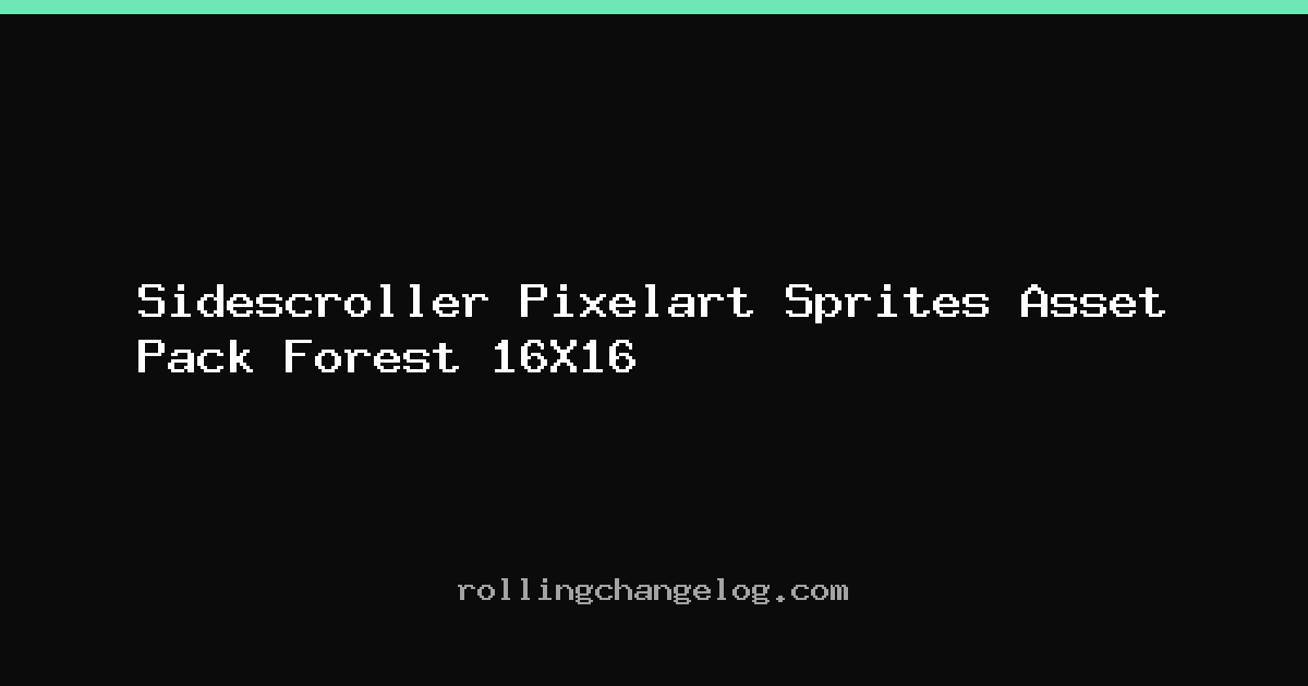 Sidescroller Pixelart Sprites Asset Pack Forest 16X16 cover