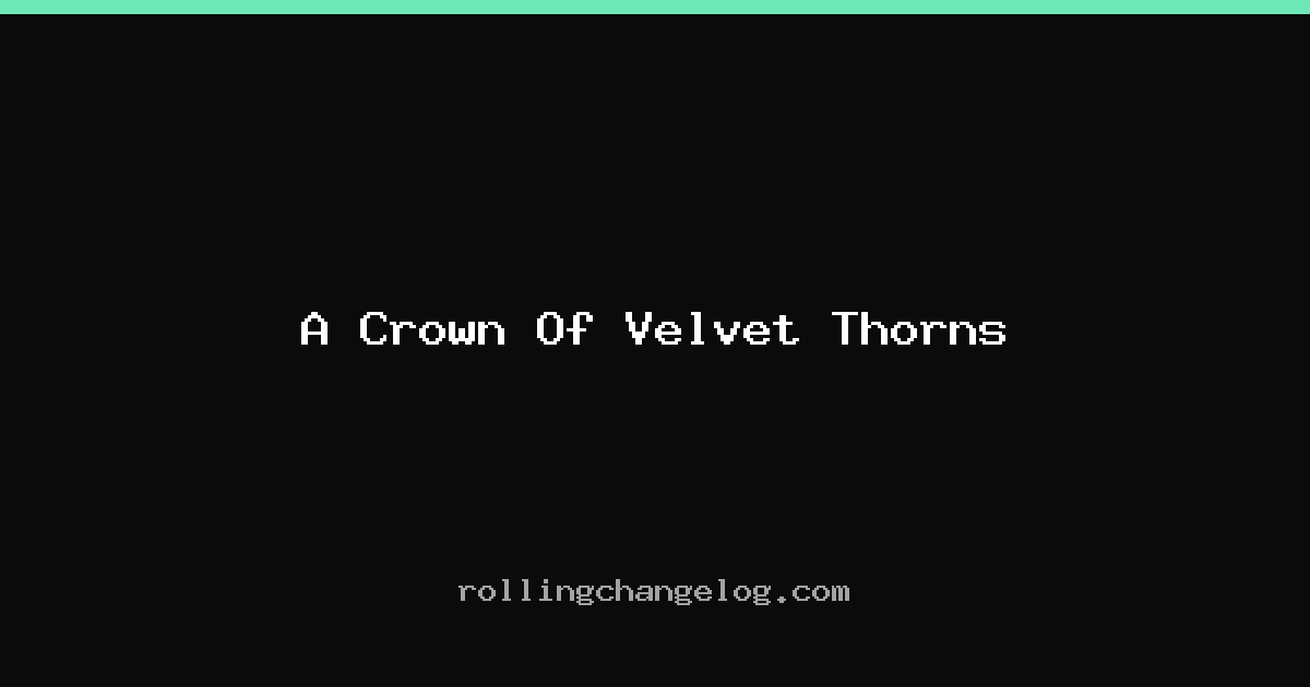 A Crown Of Velvet Thorns cover
