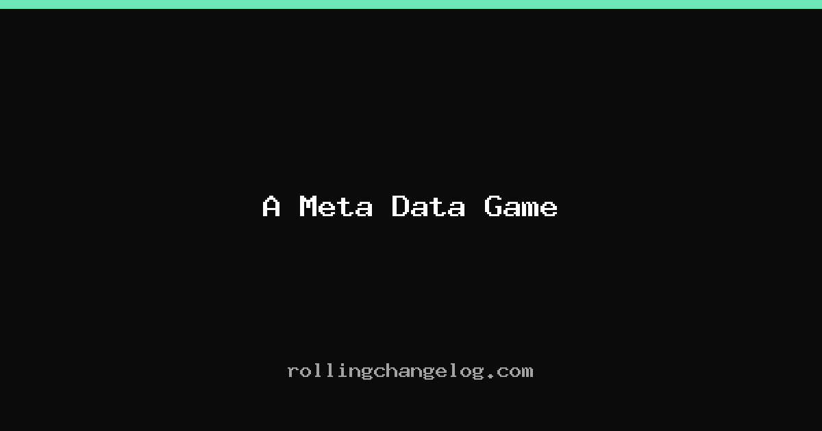 A Meta Data Game cover