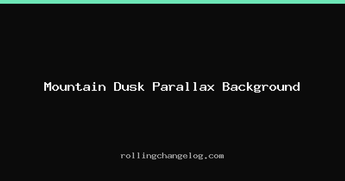 Mountain Dusk Parallax Background cover