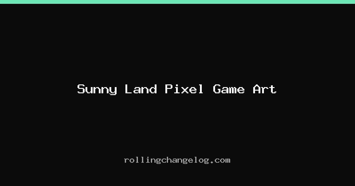 Sunny Land Pixel Game Art cover