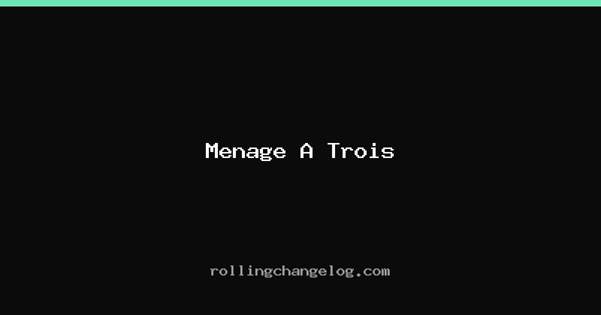 Menage A Trois cover