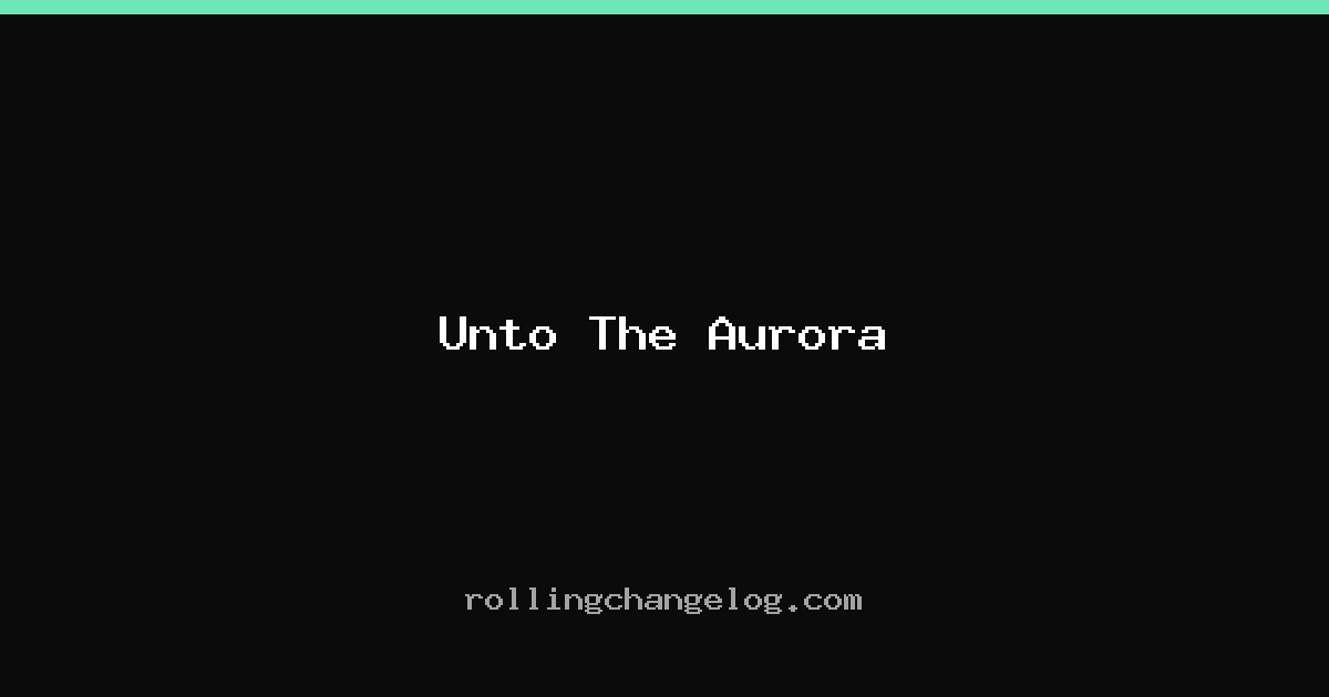 Unto The Aurora cover