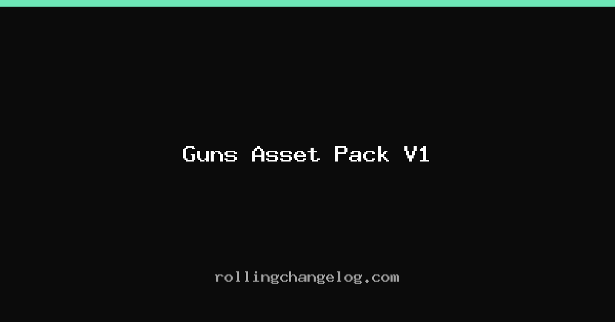 Guns Asset Pack V1 cover