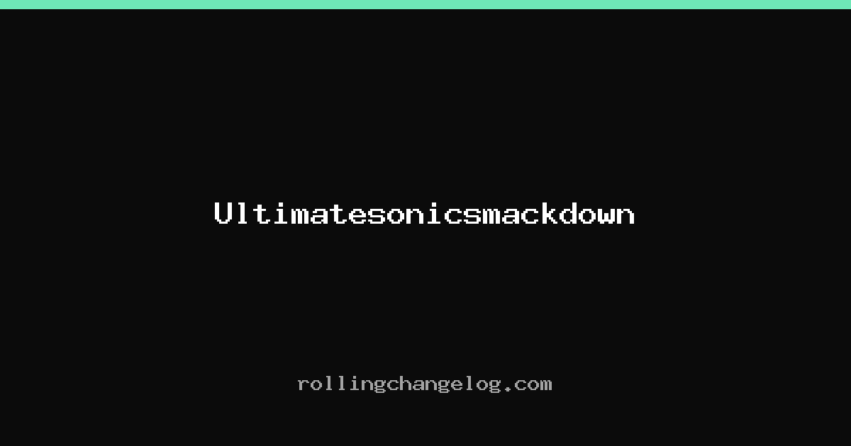 Ultimatesonicsmackdown cover