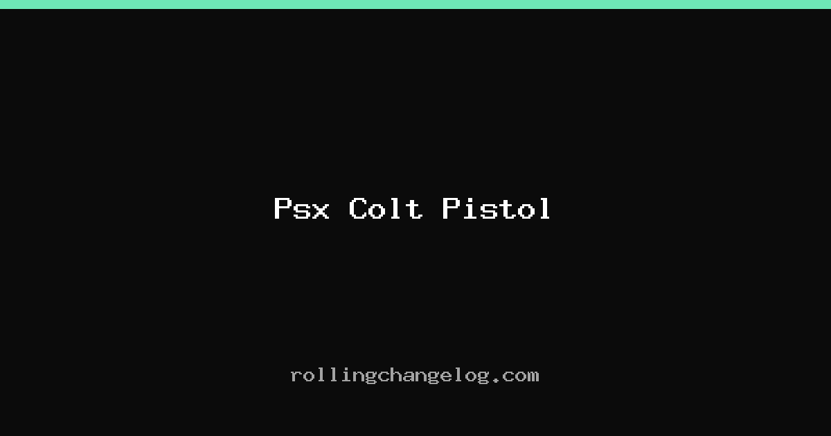 Psx Colt Pistol cover