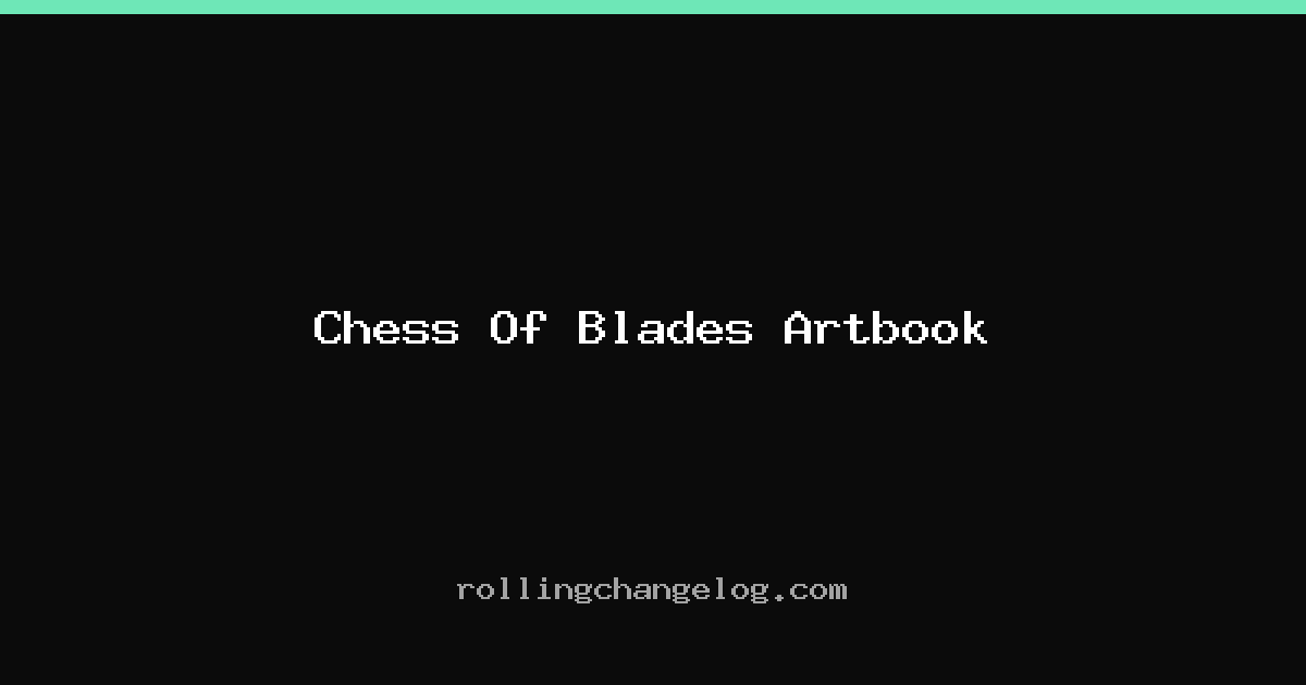 Chess Of Blades Artbook cover