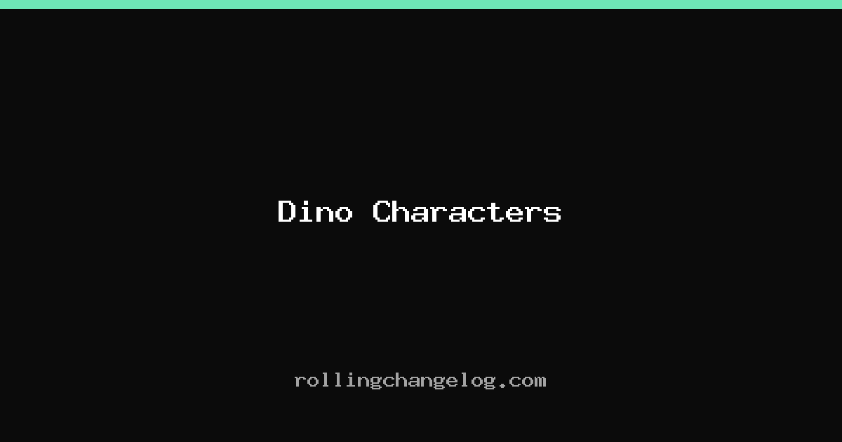Dino Characters cover