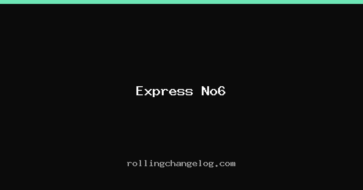 Express No6 cover
