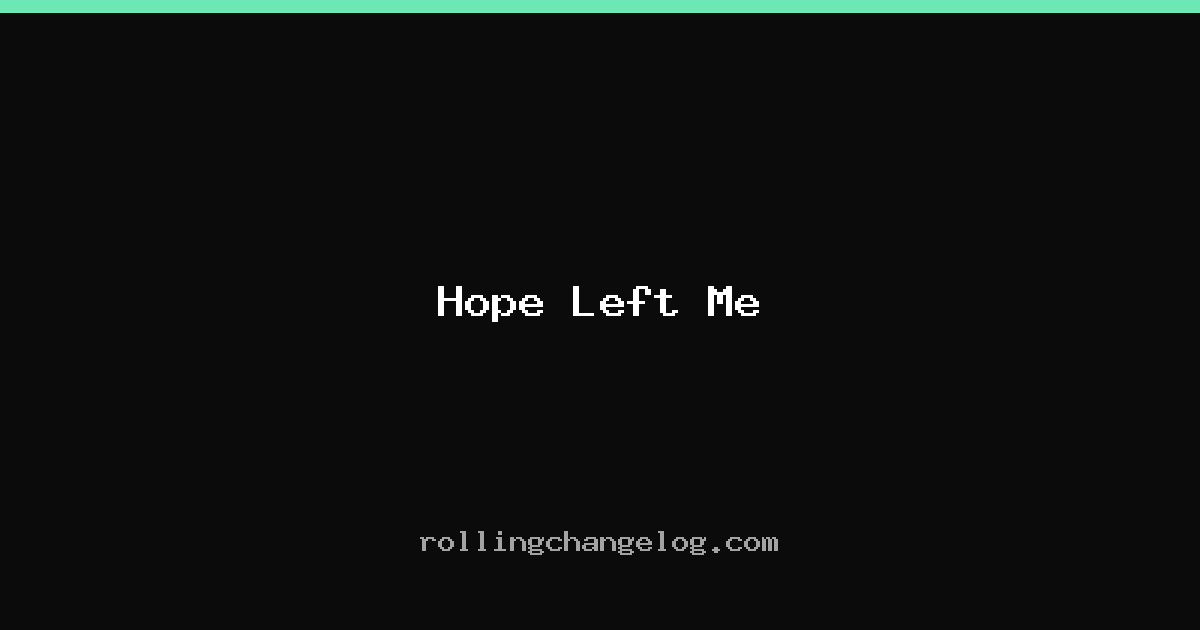 Hope Left Me cover