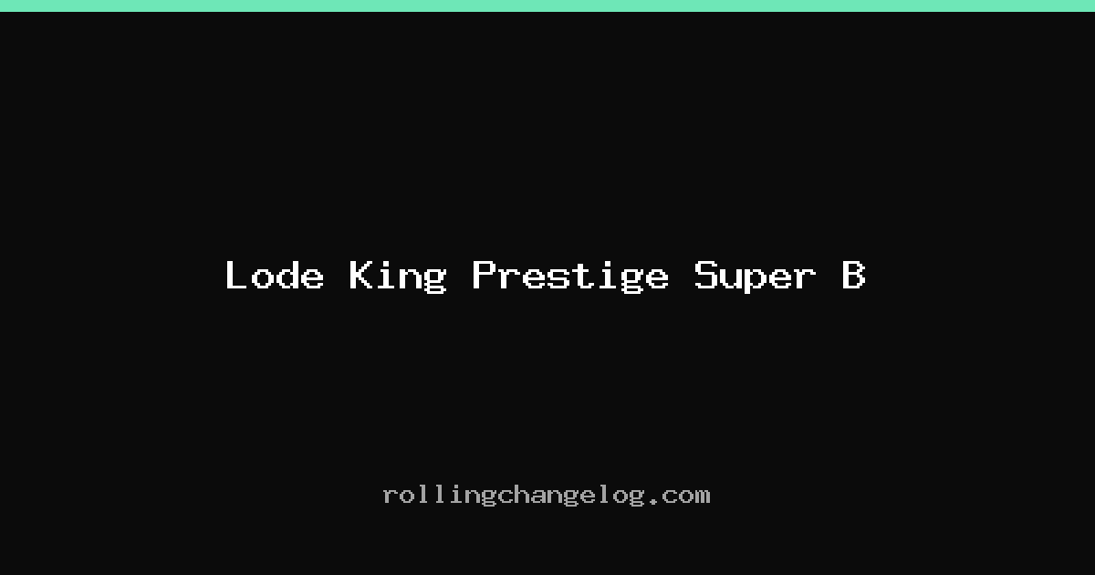 Lode King Prestige Super B cover