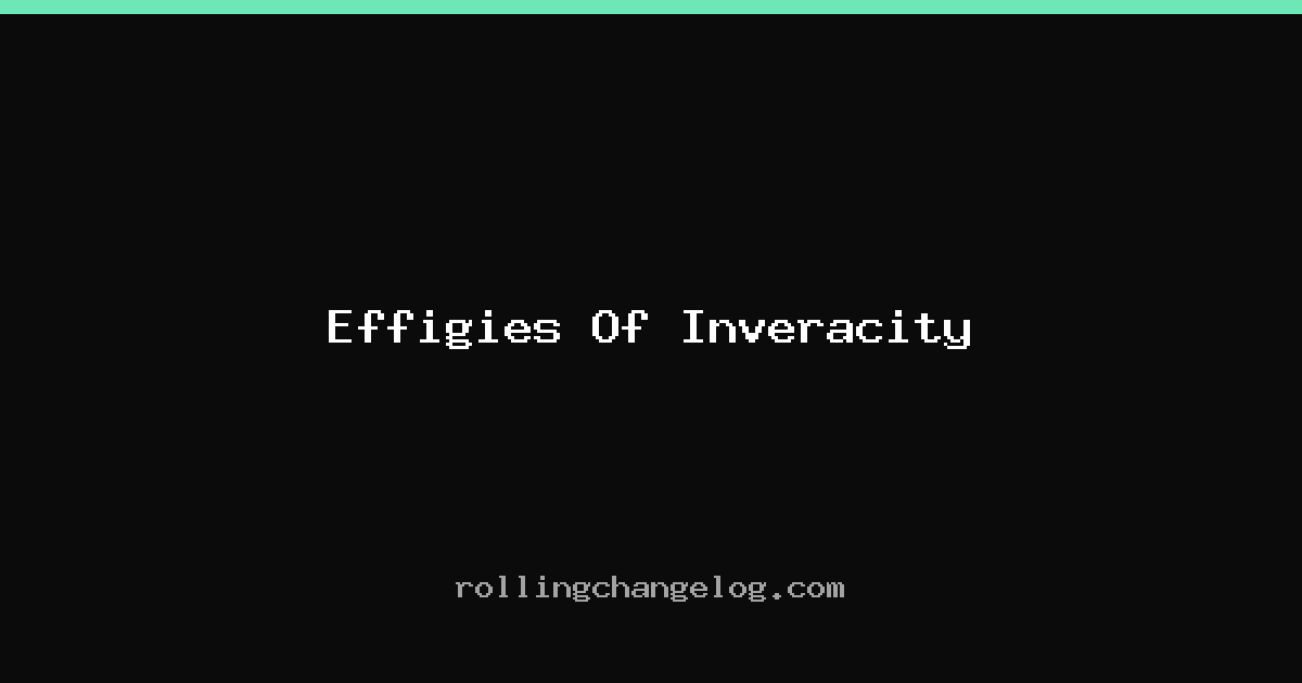 Effigies Of Inveracity cover