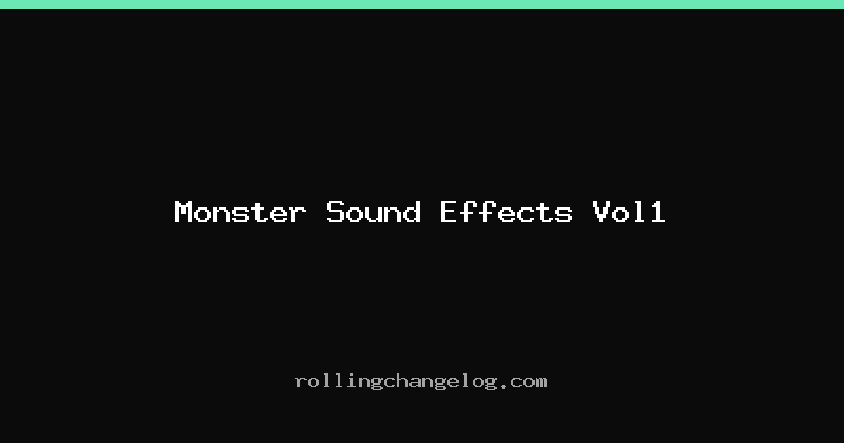Monster Sound Effects Vol1 cover