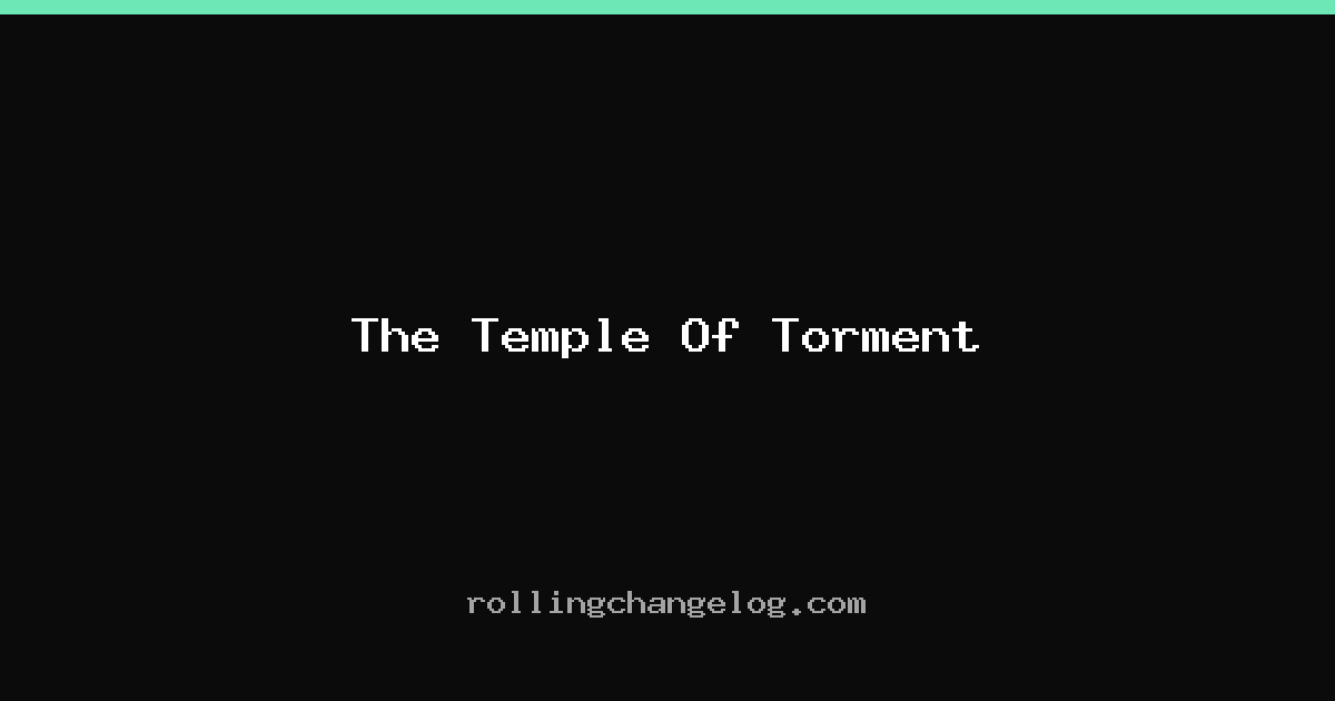 The Temple Of Torment cover