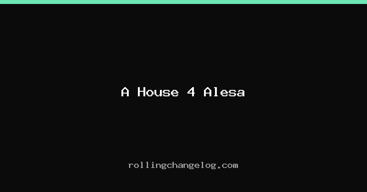 A House 4 Alesa cover