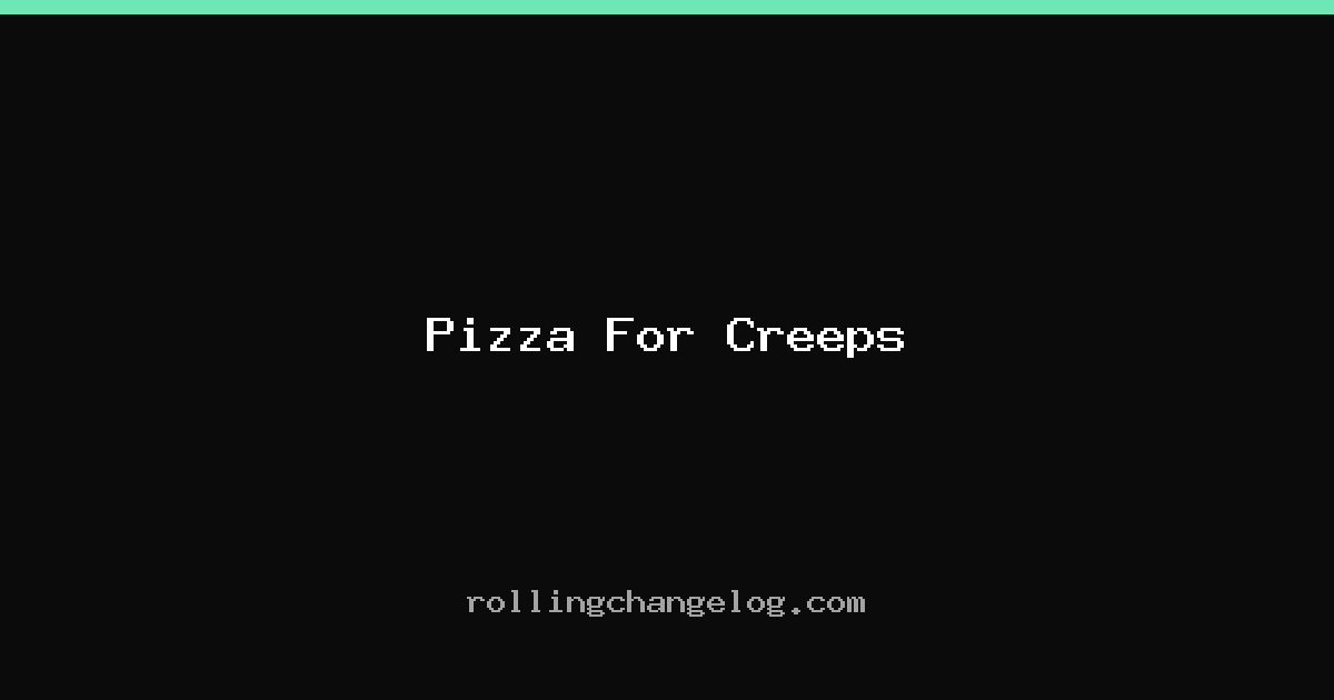 Pizza For Creeps cover