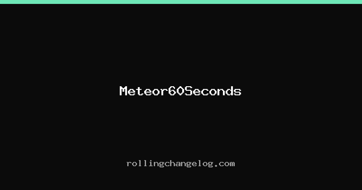 Meteor60Seconds cover