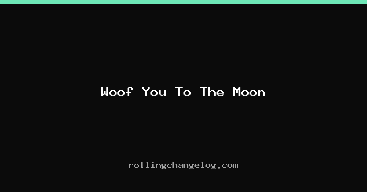 Woof You To The Moon cover