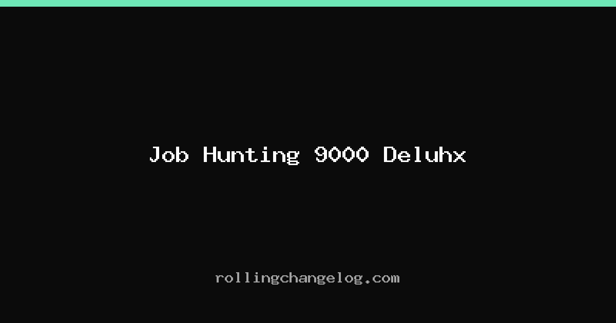 Job Hunting 9000 Deluhx cover
