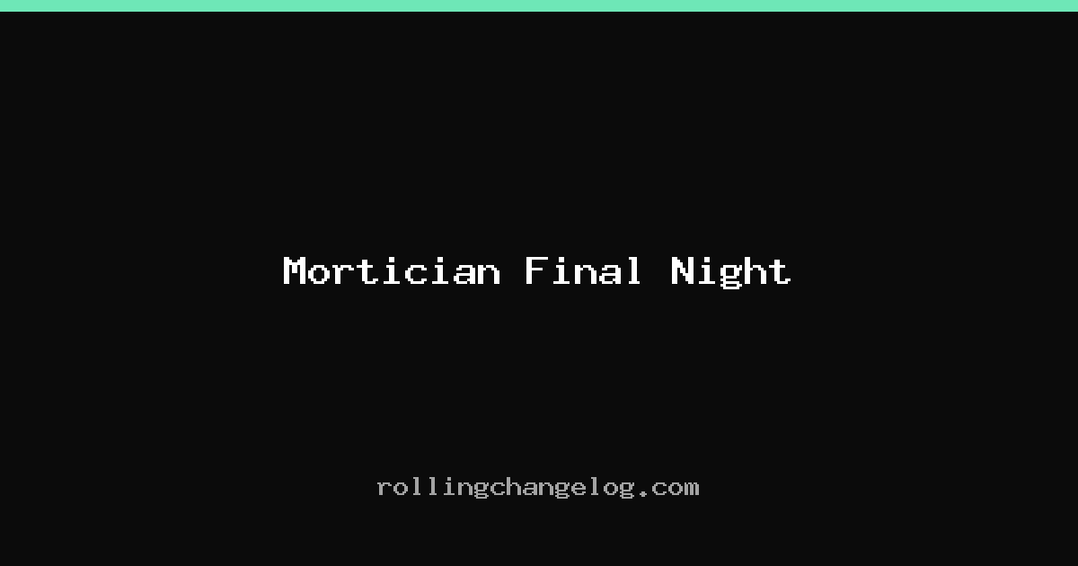 Mortician Final Night cover