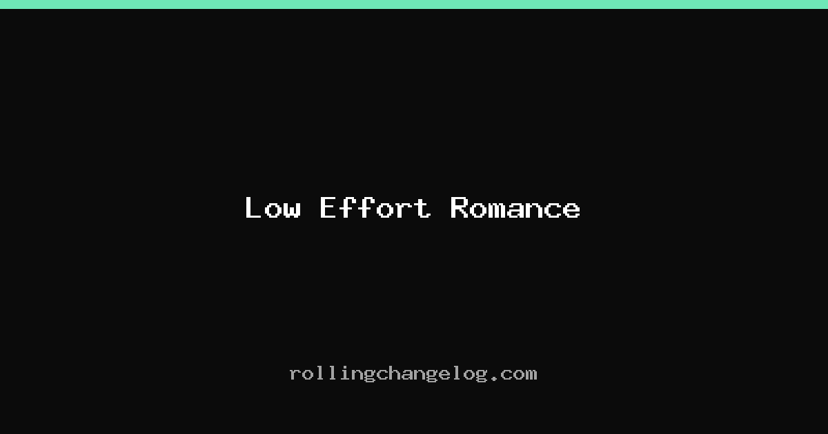 Low Effort Romance cover